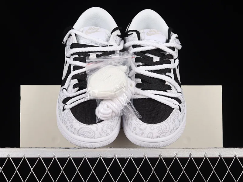 All categories Nk SB Dunk series Nk SB Dunk Low low-top sneakers Nk Dunk Low ESS reverse cashew flower micro industry customized version of deconstructed strap casual sneakers DJ9955-100